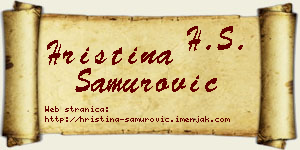 Hristina Samurović vizit kartica